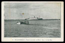 ILHA DE MOÇAMBIQUE - Vapor Ancorado Na Baía. ( Ed. Graça Nº 4) Carte Postale - Mozambique
