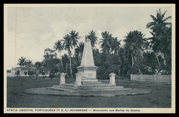 INHAMBANE - Monumento Aos Mortos Da Guerra ( Ed. Santos Rufino M/2) Carte Postale - Mozambique