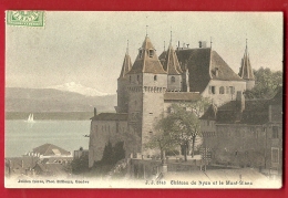 PRB-02  Nyon Château Et Mont-Blanc. CAchet Nyon 1907,  Jullien 5743 - Nyon