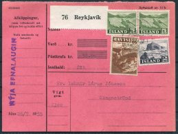 1955 Iceland Parcelcard Reykjavik - Covers & Documents