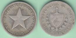 1915-MN-123 CUBA. KM A12 SILVER 10c STAR 1915. ESTRELLA RADIANTE. - Kuba