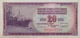 Yugoslavia 20 DINARA EF Banknote 1981 - P#88b - Nigeria