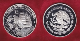 Mexico 5 Pesos 1999 - Centennial Of Navy School - 19,6 Grams 999 Silver - Mexiko