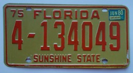Plaque D'immatriculation - USA - Etat De Floride 1975 - - Plaques D'immatriculation