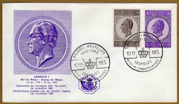 Enveloppe Cover Brief  FDC 1er Jour 1349 1350 Roi Léopold1er - 1961-1970