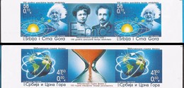 2005 3283-84  ALBERT EINSTEIN NOBEL SERBIA SRBIJA MONTENEGRO CRNA GORA JUGOSLAVIJA JUGOSLAWIEN RR  IMPERFORATE  RRR  MNH - Albert Einstein