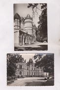 2 CPM PHOTO DPT 86, VOUNEUIL SOUS BIARD  ,  CHATEAU DE BOIVRE, , LE CRESP - Vouneuil Sous Biard