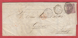 Letter De Stoke-on-Trent à Genève, 3 Déc. 1866 CC London 4 Déc.66 André Bordier De To Herbert Minton & Co - Cartas