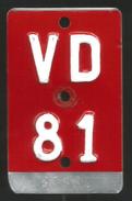 Velonummer Waadt VD 81 - Plaques D'immatriculation