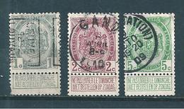 Belgique Timbres De 1907  N°81 A 83  Oblitérés - 1893-1907 Armarios