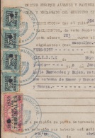 REP-177 CUBA REPUBLICA REVENUE (LG-1162) 5c (4) TIMBRE NACIONAL 1946 + CASA DE TRIBUNALES 1939. COMPLETE DOC - Portomarken