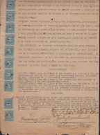 REP-185 CUBA REPUBLICA REVENUE (LG-1089) 5c (12) ULTRAMARINE TIMBRE NACIONAL 1919 PERF COMPLETE DOC DATED 1933. - Portomarken