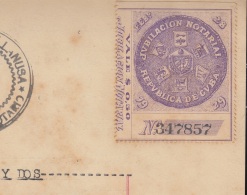 REP-186 CUBA REPUBLICA REVENUE (LG-1090) JUBILACION NOTARIAL 1929 COMPLETE DOC. - Postage Due