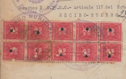 REP-194 CUBA REPUBLICA REVENUE (LG-1098) 2c (10) VERMELLON ROJO TIMBRE NACIONAL 1932 PERF COMPLETE DOC DATED 1933. - Postage Due