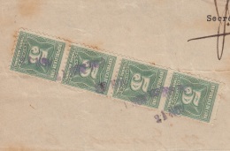 REP-198 CUBA REPUBLICA REVENUE (LG-1102) 5c (4) GREY GREEN TIMBRE NACIONAL 1932 PERF COMPLETE DOC DATED 1936. - Postage Due