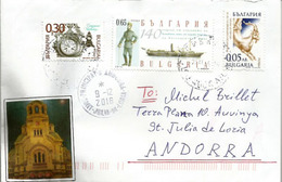 St. Alexander Nevsky Cathedral.Sofia. , Letter Bulgaria 2016, Addressed To ANDORRA With Arrival Stamp - Brieven En Documenten