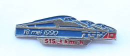 Pin's TGV - Record Du Monde De Vitesse 18 Mai 1990 - 515,3 Km/h - Yoshinori Pin's  -  F970 - TGV