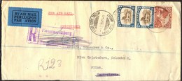 RSA - RECOM. AIRMAIL - PIETERMARITZBURG To FIUME Via ATHENA - Ambul. POSTUMISA TRIESTE 354 - 1936 - Luftpost