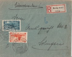 Saargebiet R-Brief Mif Minr.118,143 Merzig 21.12.32 - Covers & Documents