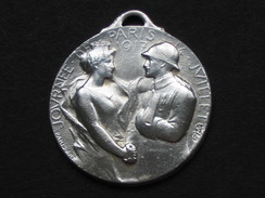 Décoration - Médaille -Journée Du 14 Juillet 1917  - En Argent - Paris-Art ***** EN ACHAT IMMEDIAT **** - France