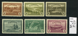 1946 - CANADA - Mi. Nr. 235/240 - LH - ( **) - (G-EA - 34) - Unused Stamps