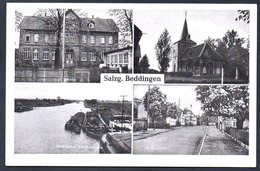 8809 - Alte MBK Ansichtskarte - Salzgitter Beddingen - Schule Kirche - Gel 1959 - Salzgitter