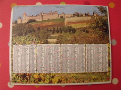 Calendrier Illustré En Carton De 1976. Almanach Des PTT Postes Facteur. Oberthur. Carcasonne Font-vive - Tamaño Grande : 1971-80