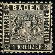 Stamp German States Baden 1862 1kr  Mint Lot3 - Ungebraucht