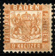 Stamp German States Baden 1862-65 9kr  Mint Lot12 - Mint
