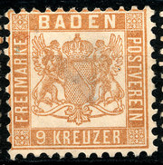 Stamp German States Baden 1862-65 9kr  Mint Lot13 - Nuevos