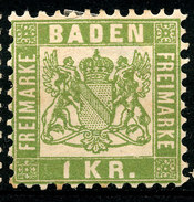 Stamp German States Baden 1868 1kr  Mint Lot21 - Ungebraucht