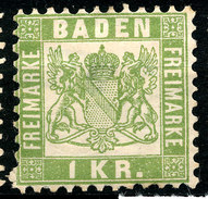 Stamp German States Baden 1868 1kr  Mint Lot22 - Mint