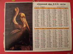 Calendrier Illustré En Carton De 1976. Almanach Des PTT Postes Facteur. Pélican - Formato Grande : 1971-80