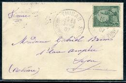 TUNISIE - N° 31 / MIGNONNETTE OBL. THIBAR LE 3/6/1907 POUR LYON - TB - Cartas & Documentos