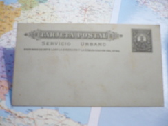 Entier Postal Carte Postale Servicio Urbano  2 Centavos - Entiers Postaux