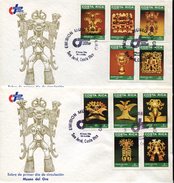16579  Costa Rica,  2 Fdc 1986  Archeology Arte Costaricense Museo Del Oro - Archaeology