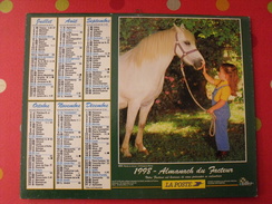 Calendrier Illustré En Carton De 1998. Almanach Des PTT Postes Facteur. Chien Cheval Fillette - Tamaño Grande : 1991-00