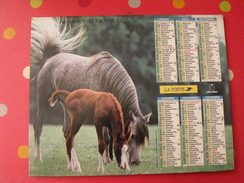 Calendrier Illustré En Carton De 1996. Almanach Des PTT Postes Facteur. Cheval Poulain - Big : 1991-00