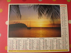 Calendrier Illustré En Carton De 1977. Almanach Des PTT Postes Facteur. Martinique Cap Fréhel - Groot Formaat: 1971-80