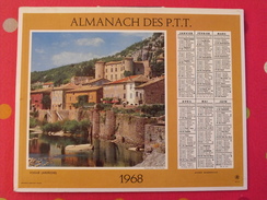 Calendrier Illustré En Carton De 1968. Almanach Des PTT Postes Facteur. Vogué, Montagne Cordée - Groot Formaat: 1961-70