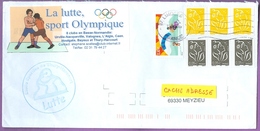 Timbre Sur Lettre 3697 : Parapente Parachute / Sport / Lutte Olympique / 16/05/2005 France - Fallschirmspringen