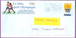 Timbre Sur Lettre 3671 : 1904-2004 Centenaire Fédération Internationale Football / Sport / Lutte 18/09/2004 France - Briefe U. Dokumente