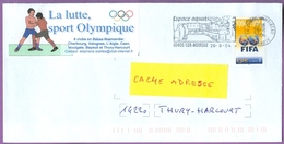 Timbre Sur Lettre 3671 : 1904-2004 Centenaire Fédération Internationale Football / Sport / Lutte 26/08/2004 France - Briefe U. Dokumente
