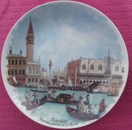 Assiette Décorative Tableau De CANALETTO Bacino Di San MArco à VENISE - Non Classés