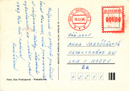 L1984 - Slovakia (1996) 085 01 Bardejov 1 (post Office Franking Machine) Postcard (to Czech Rep.); Tariff. 6,00 SKK - Cartas & Documentos