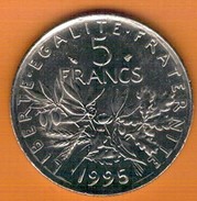 Nu-France - 5 Francs Semeuse Nickel 1995, Ve République, TTB - 5 Francs