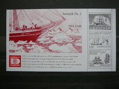 Greenland 2001 MNH # S/S - Hafnia'01. Ships. Blackprint No.2. - Ongebruikt