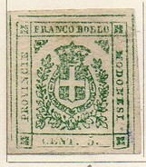 ITALIE (Anciens états) - 1859 - MODENE (Gouvernement Provisoire) - N° 7 - 5 C. Vert - Modena