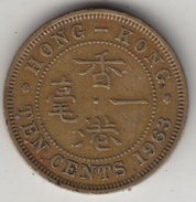 @Y@    Hong Kong   10  Cents  1963   (4308) - Hong Kong