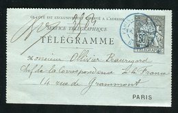 Télégramme 1889 - Neumáticos